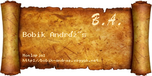 Bobik András névjegykártya