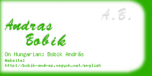 andras bobik business card